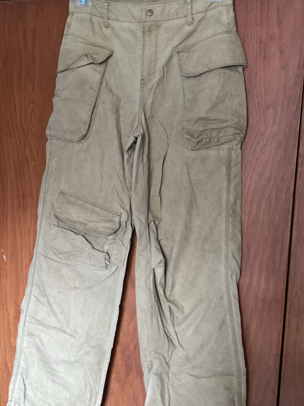 H&M divided cargo pants, drawstring ankles, size 6